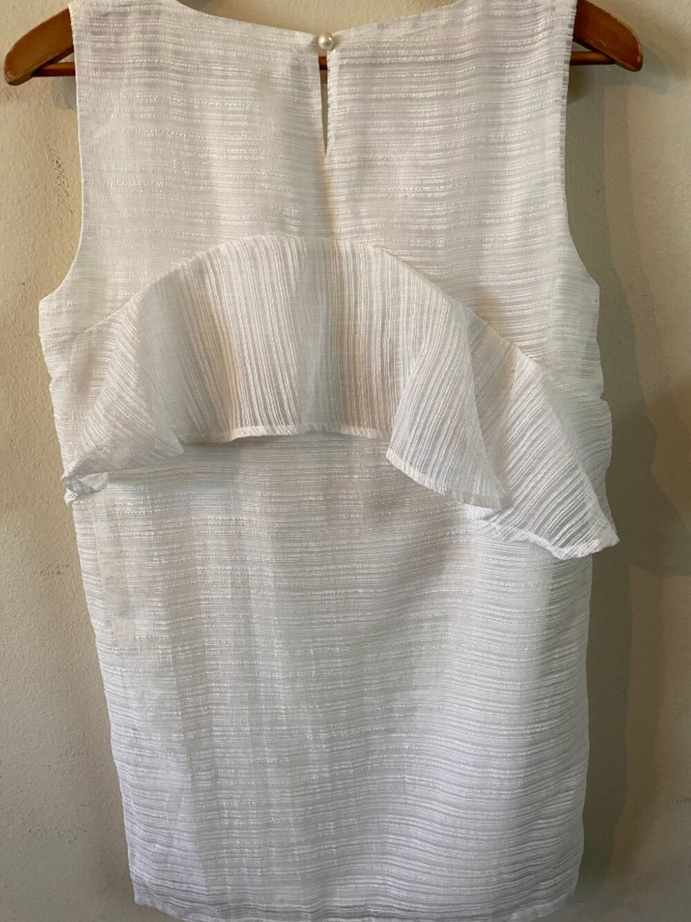 PALGLG LARGE WHITE SLEEVELESS RUFFLE DRESS - Picture 4 of 5